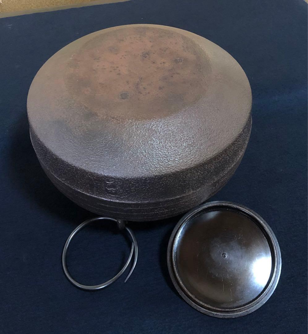 割引❗️《R》茶道具 平丸筋入釜 鐶 高橋敬典 共布 共箱 260121き6