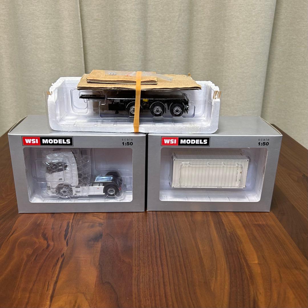 ⭐︎値引⭐︎WSIスカニアSハイライン 20ftコンテナトレーラー1/50