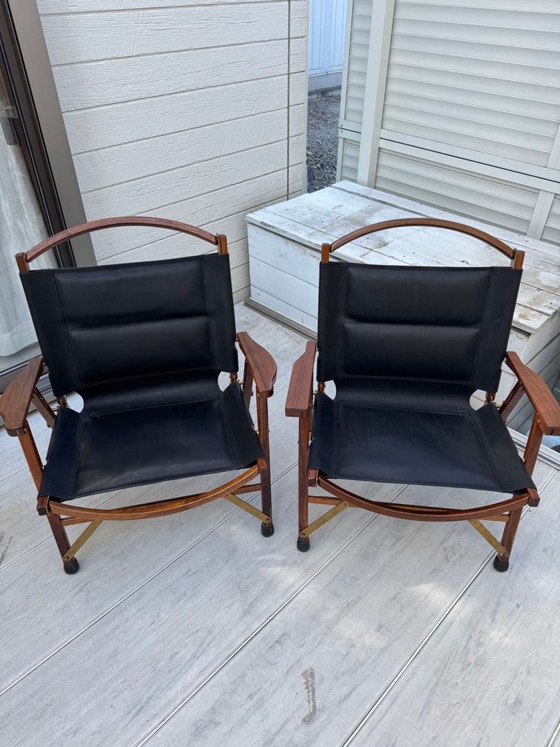 純正カーミットチェア(ウォールナット) カスタム済み2脚セット