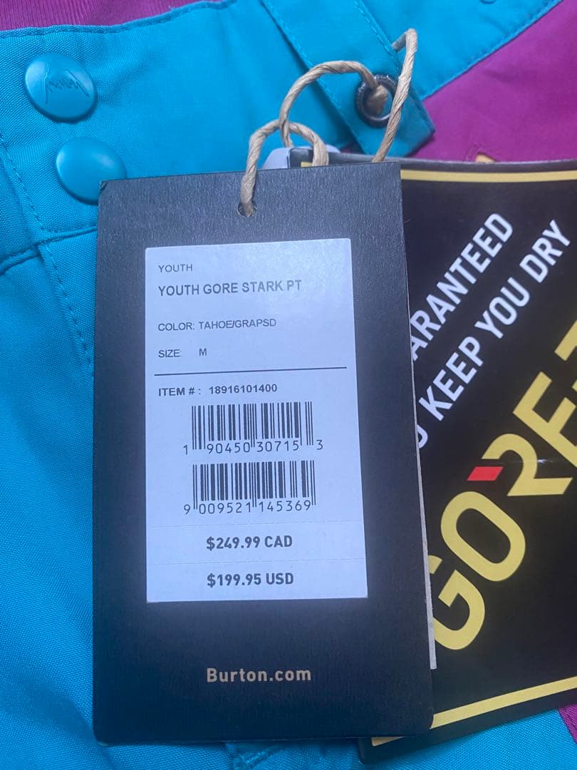 新品　キッズ Burton GORE-TEX スターク パンツ