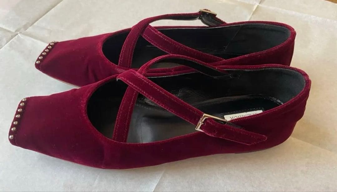 お値下げ❗️[CHEMBUR]クロスストラップフラットシューズ