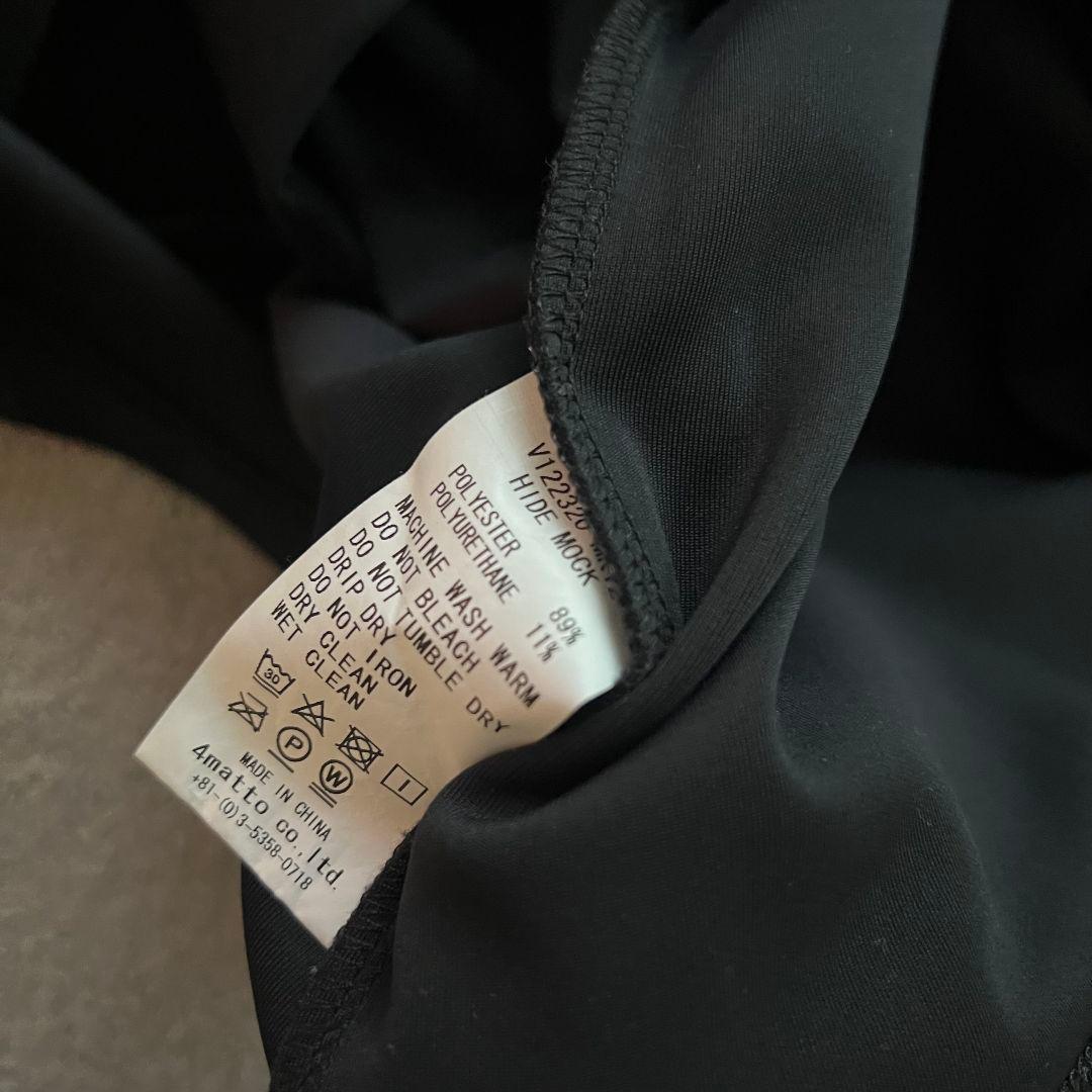 V12 ヴィトゥエルブ 現行　モックネック　長袖シャツ　ハイネック　ブラック　黒