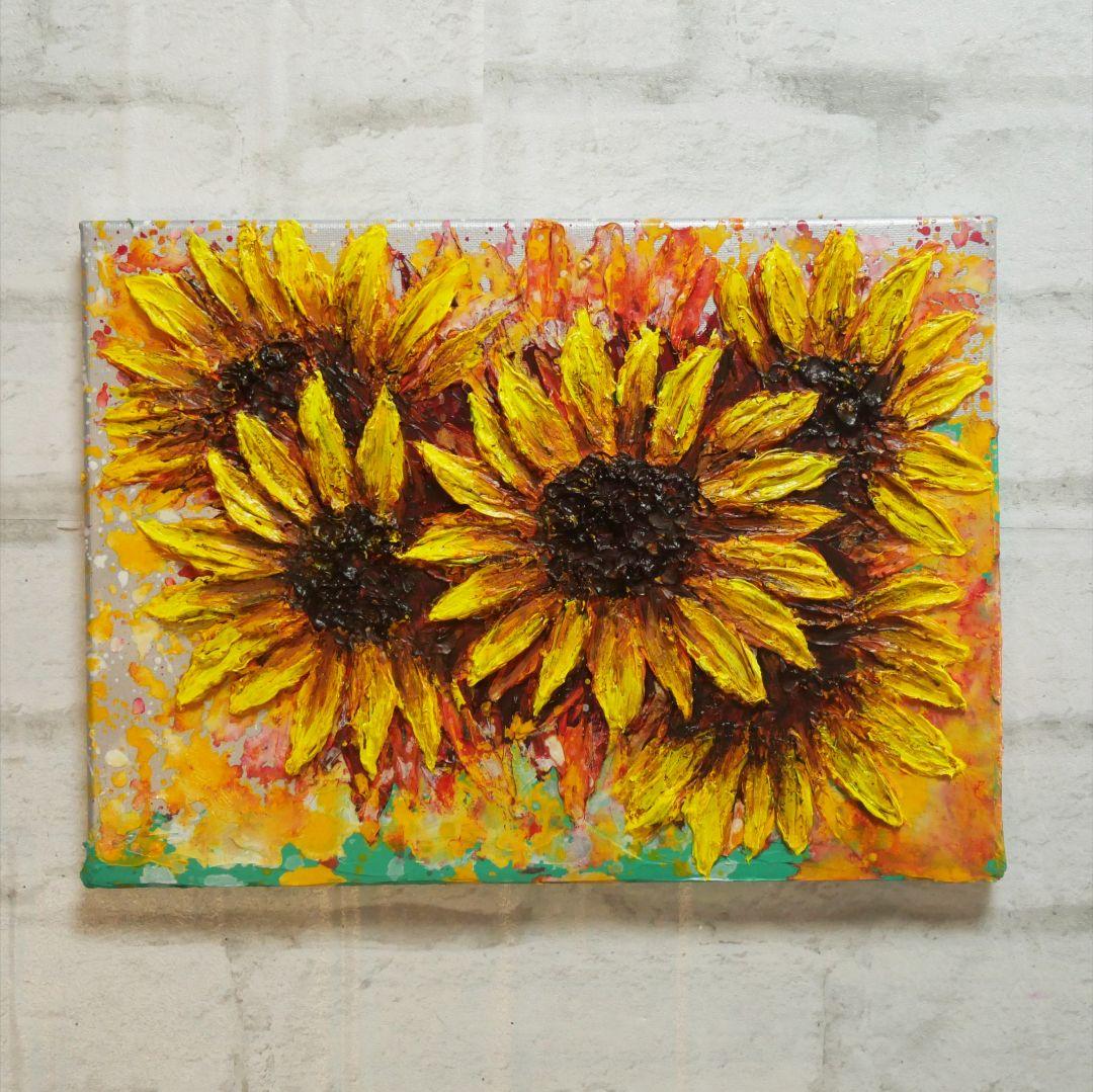 油絵 油彩 油彩画 絵 絵画【真夏の花】