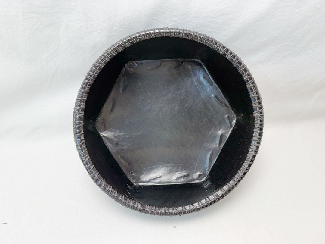 未使用 茶道具 唐物写六角 炭斗 炭入 炭点前元箱