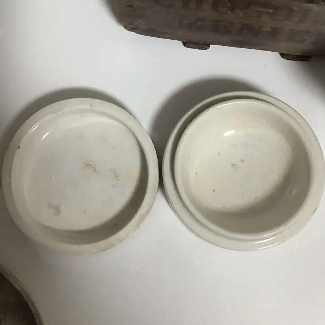 アンティーク⭐︎アンチョビ ペースト 陶器 ポット ジャー