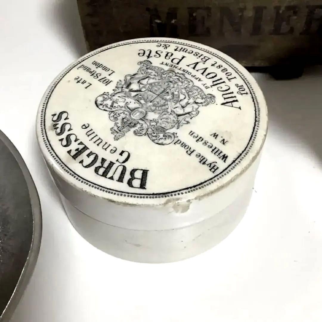 アンティーク⭐︎アンチョビ ペースト 陶器 ポット ジャー