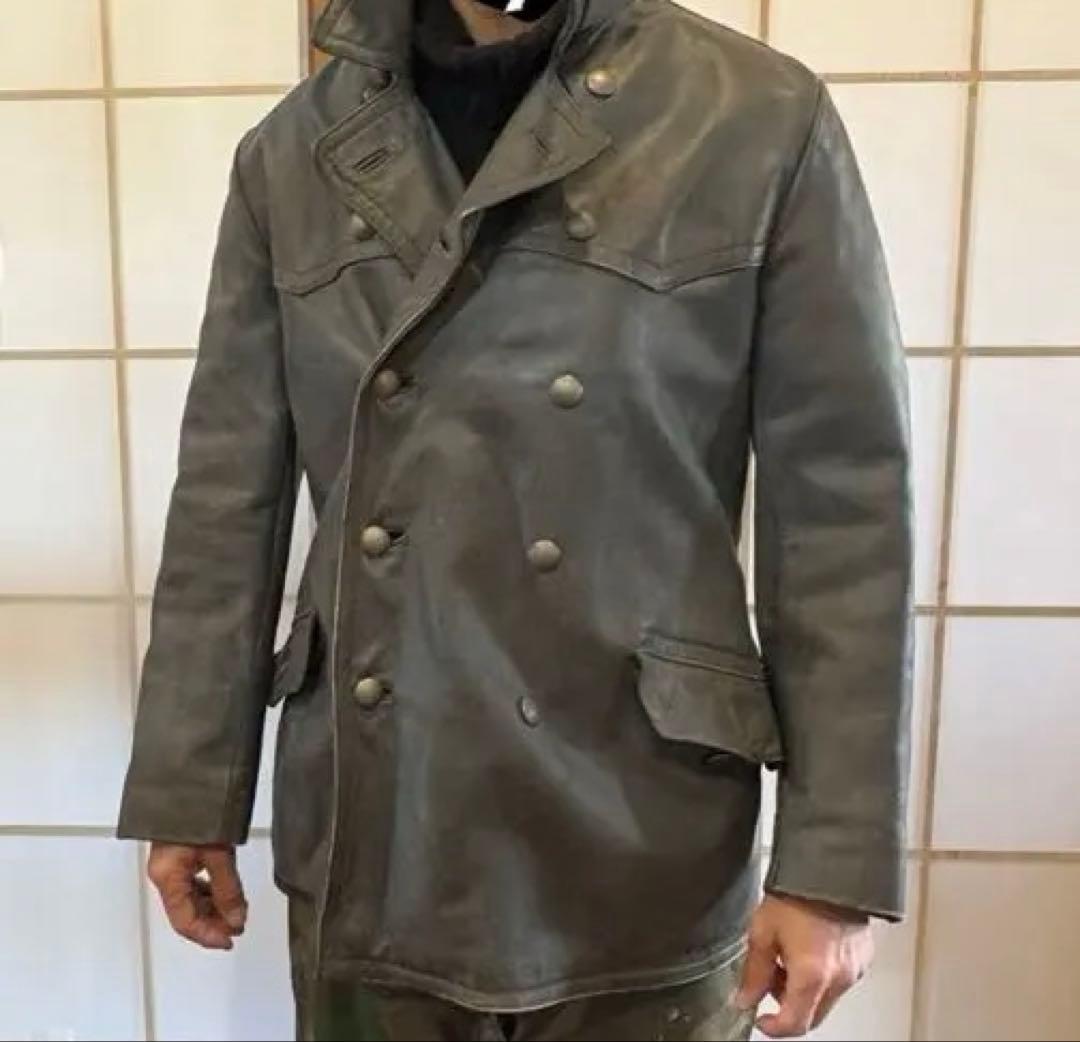 東ドイツ軍本革Pコート実物激レア