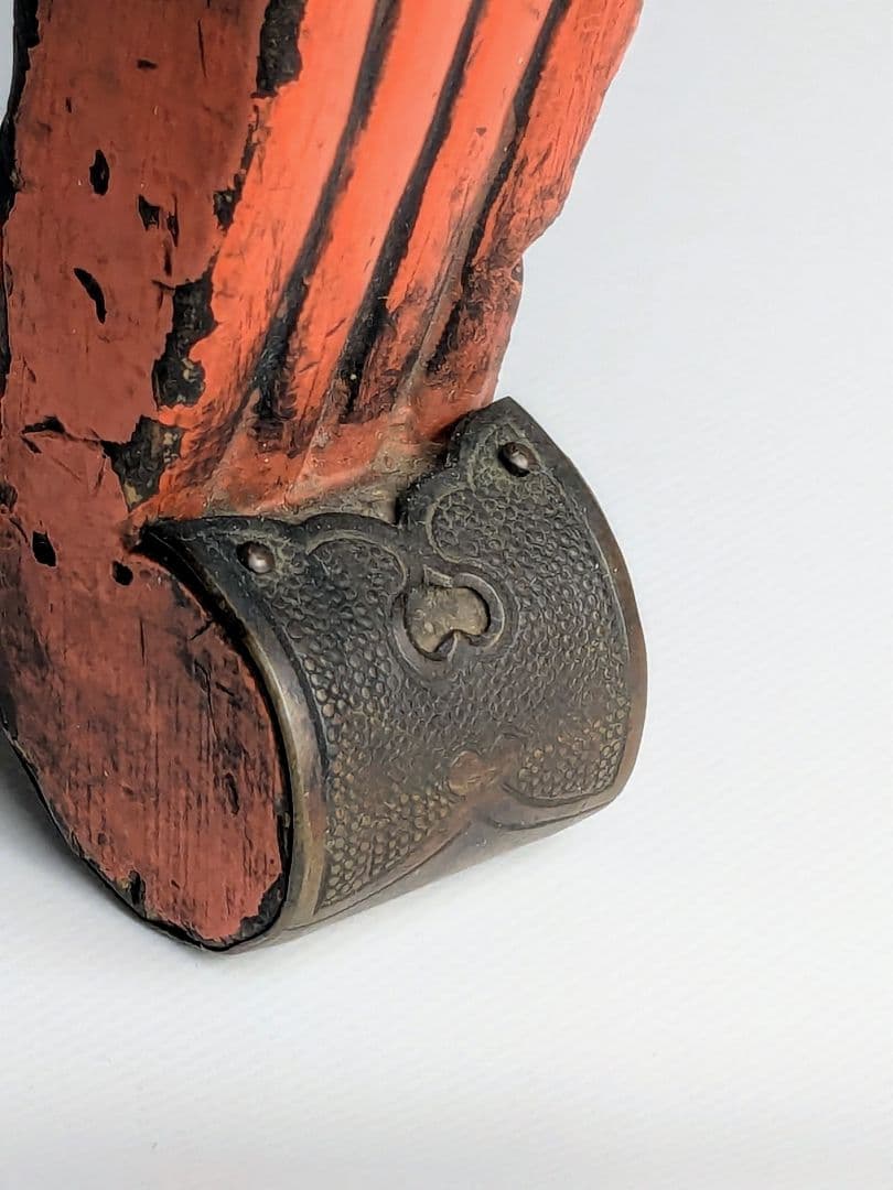 根来四足机　江戸時代　　春日卓　仏教美術　仏具　根来塗