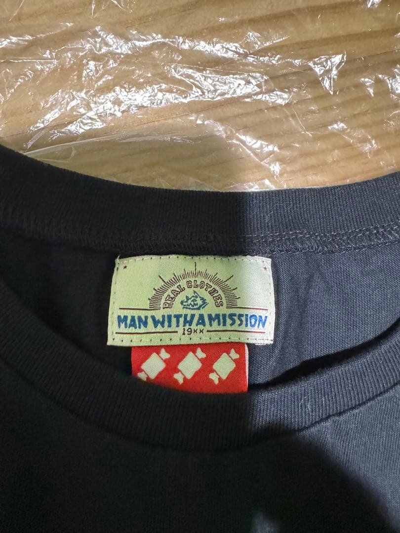 MAN WITH A MISSION スカジャン風Tシャツ 黒　L