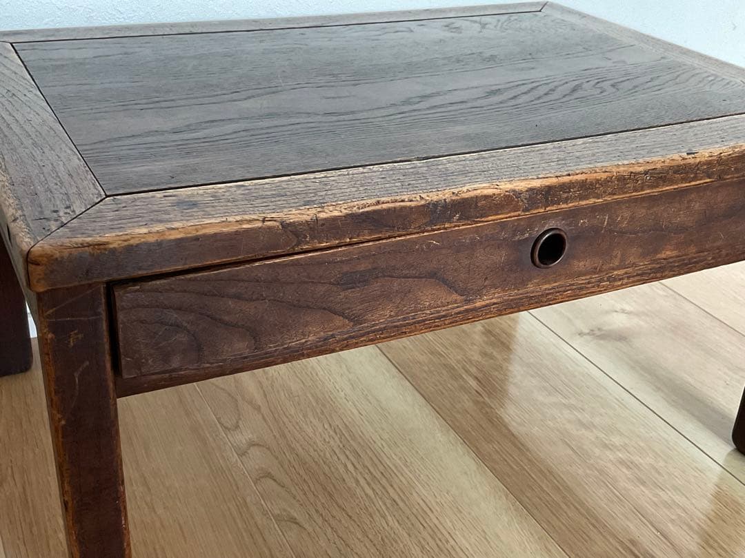 ひとつ穴　文机　小机　引き出し付き　ヴィンテージ家具　古道具