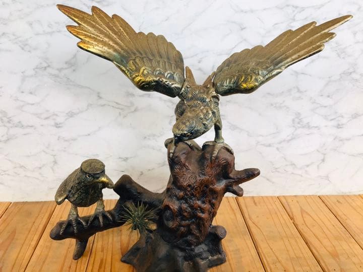 鷹 置物 アンティーク