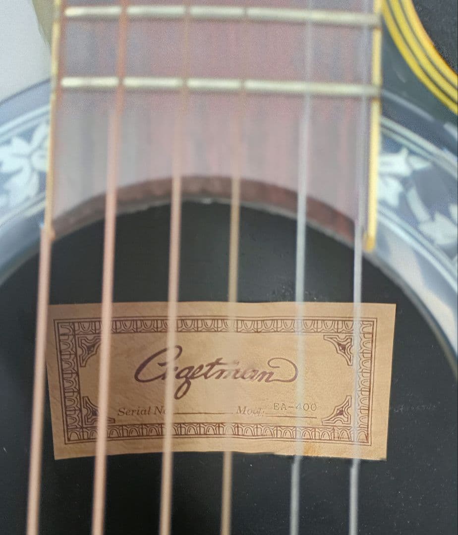 美品　アコースティックギター グリーン/イエロー　クラフトマン　ケース付