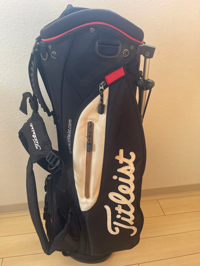 Titleist キャディバッグ ブラック/ホワイト/レッド