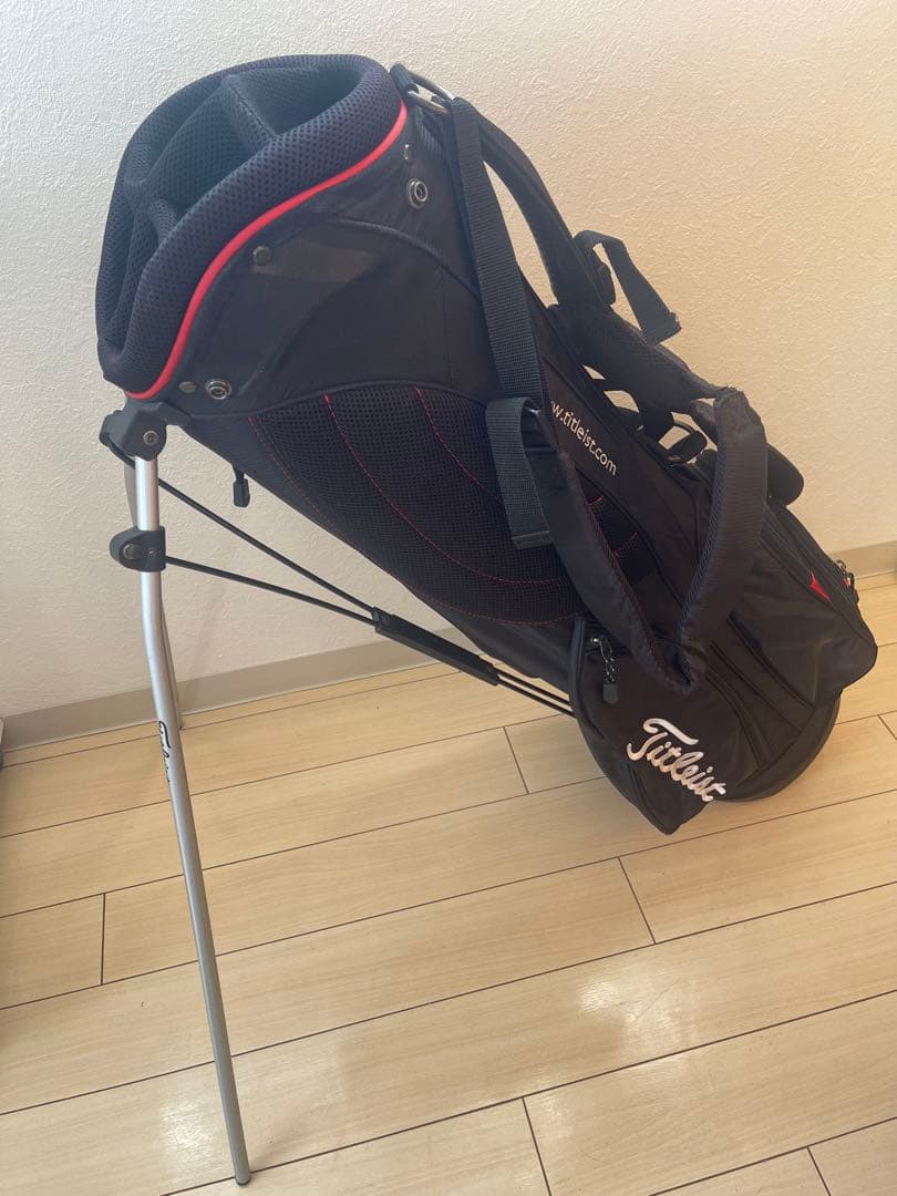 Titleist キャディバッグ ブラック/ホワイト/レッド