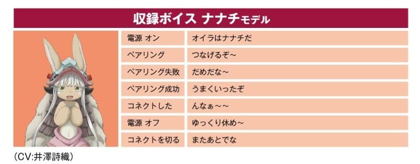 【激レア】メイドインアビス　烈日の黄金郷　ナナチ　イヤホン　CP-TWS01B