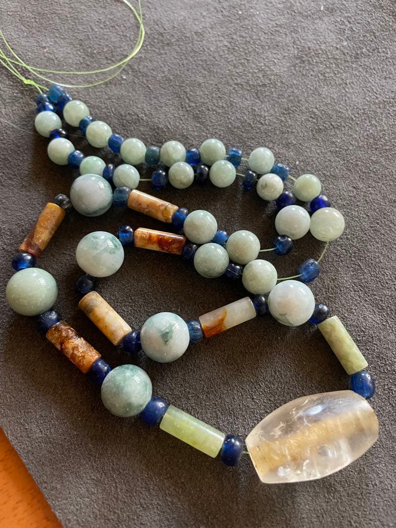 水晶棗玉・瑪瑙管玉・砡玉・とんぼ玉他 首飾り ネックレス　古墳時代