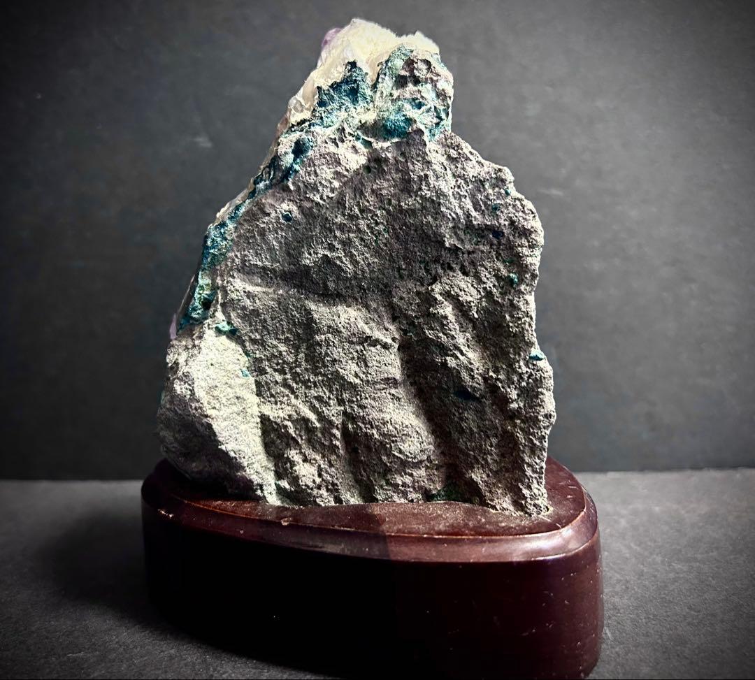 一点物 ファントムアメジストクラスター（紫水晶） 台座付き