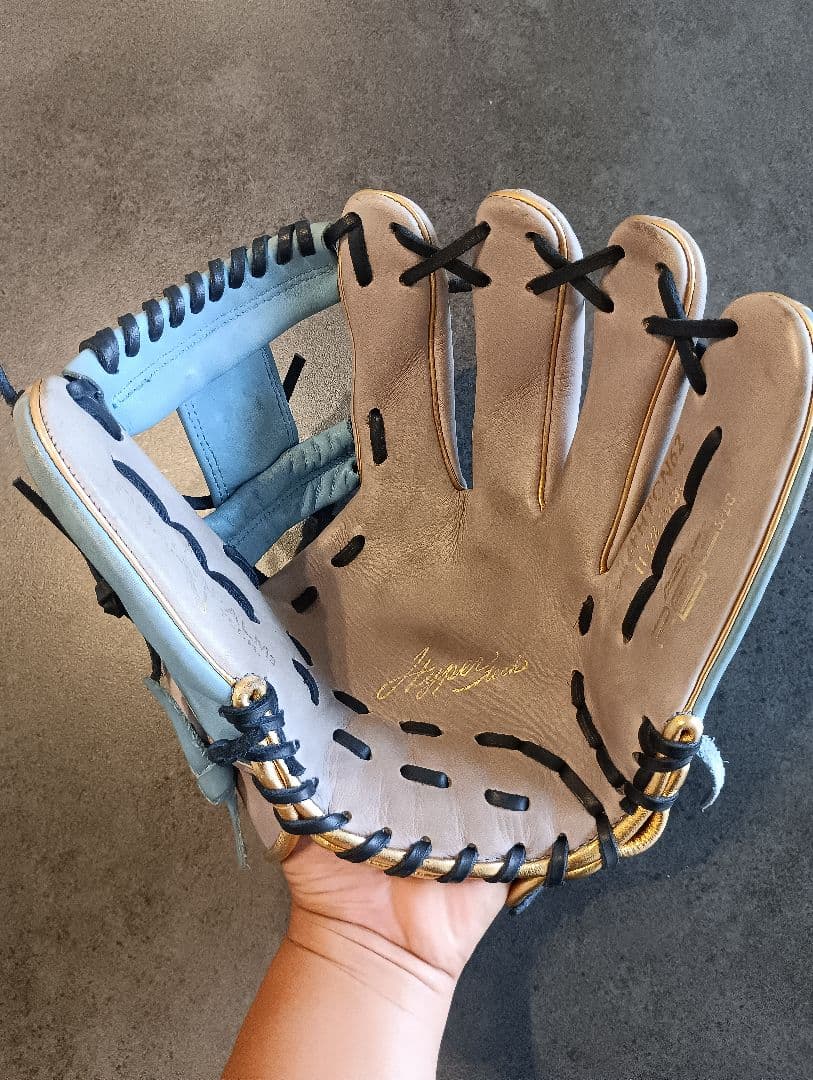 Ｊ*様 Rawlings　ロ－リングス 軟式グローブ ベージュ/青