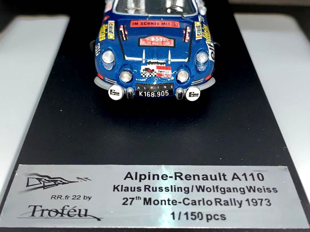 トロフュー アルピーヌ ルノー A110 モンテカルロ 150台限定 WRC