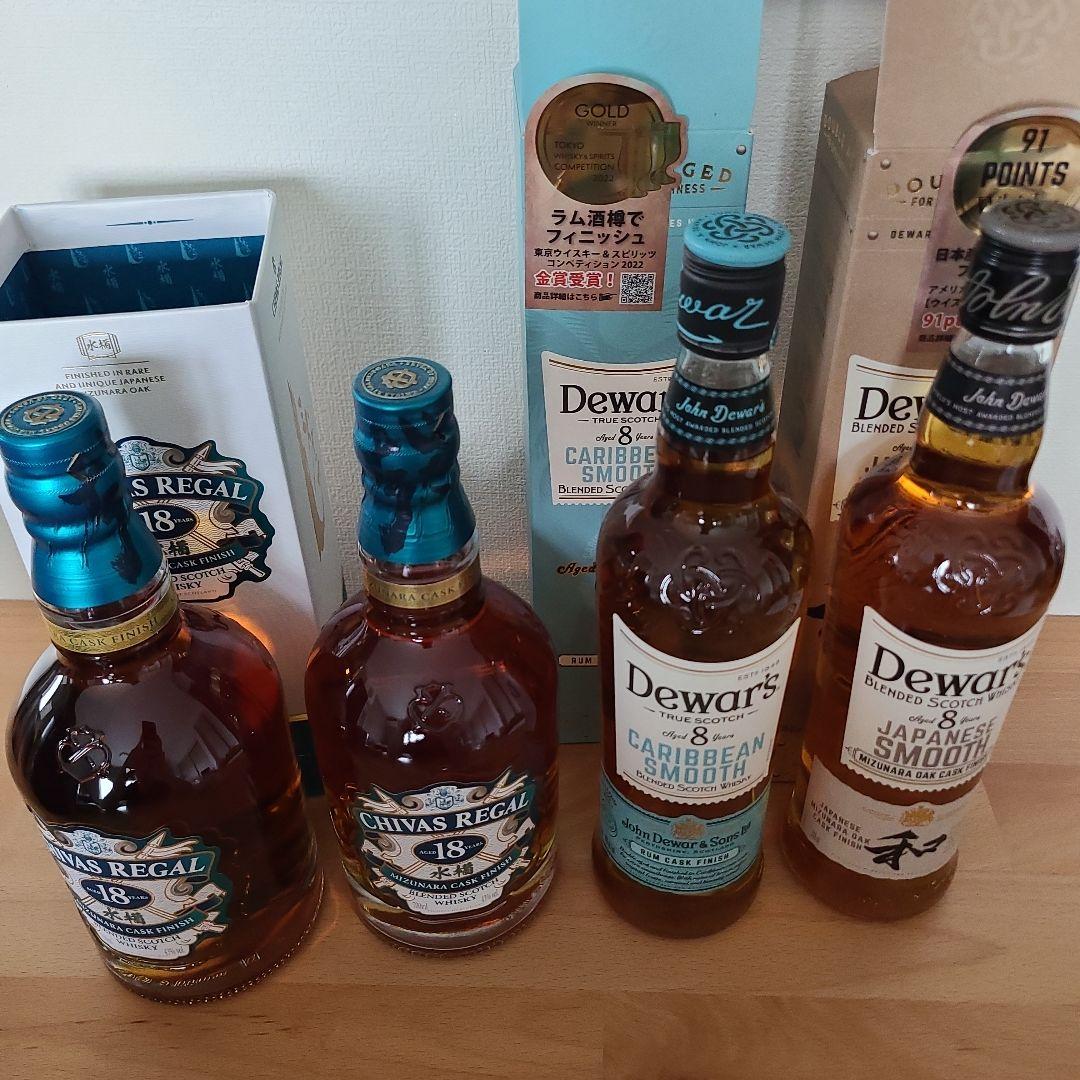 Chivas Regal 18年水楢 & Dewar's セット