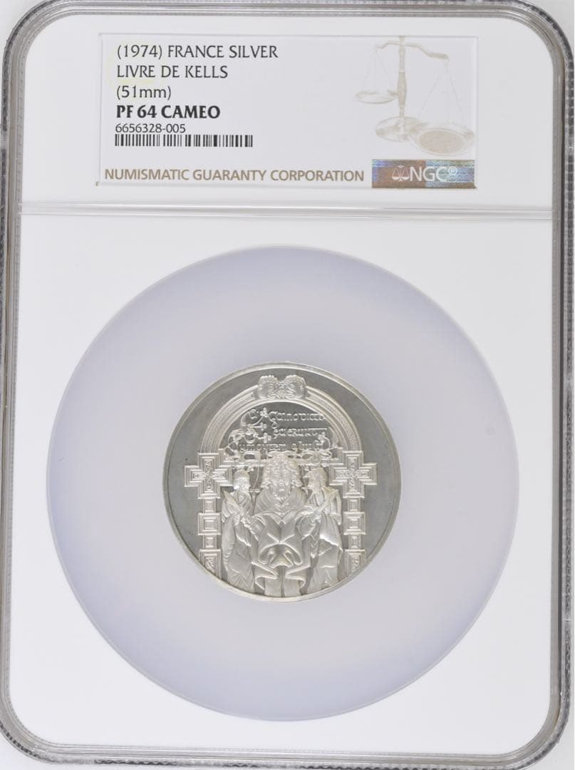 1974年フランス リヴル・ド・ケルズ　大型銀メダル NGC高鑑定