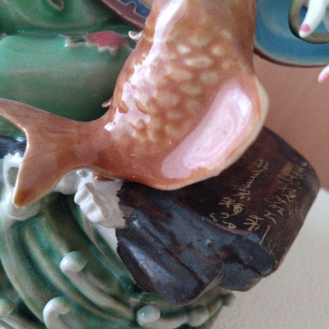 中国　陶器 少女像 人形　フィギュア