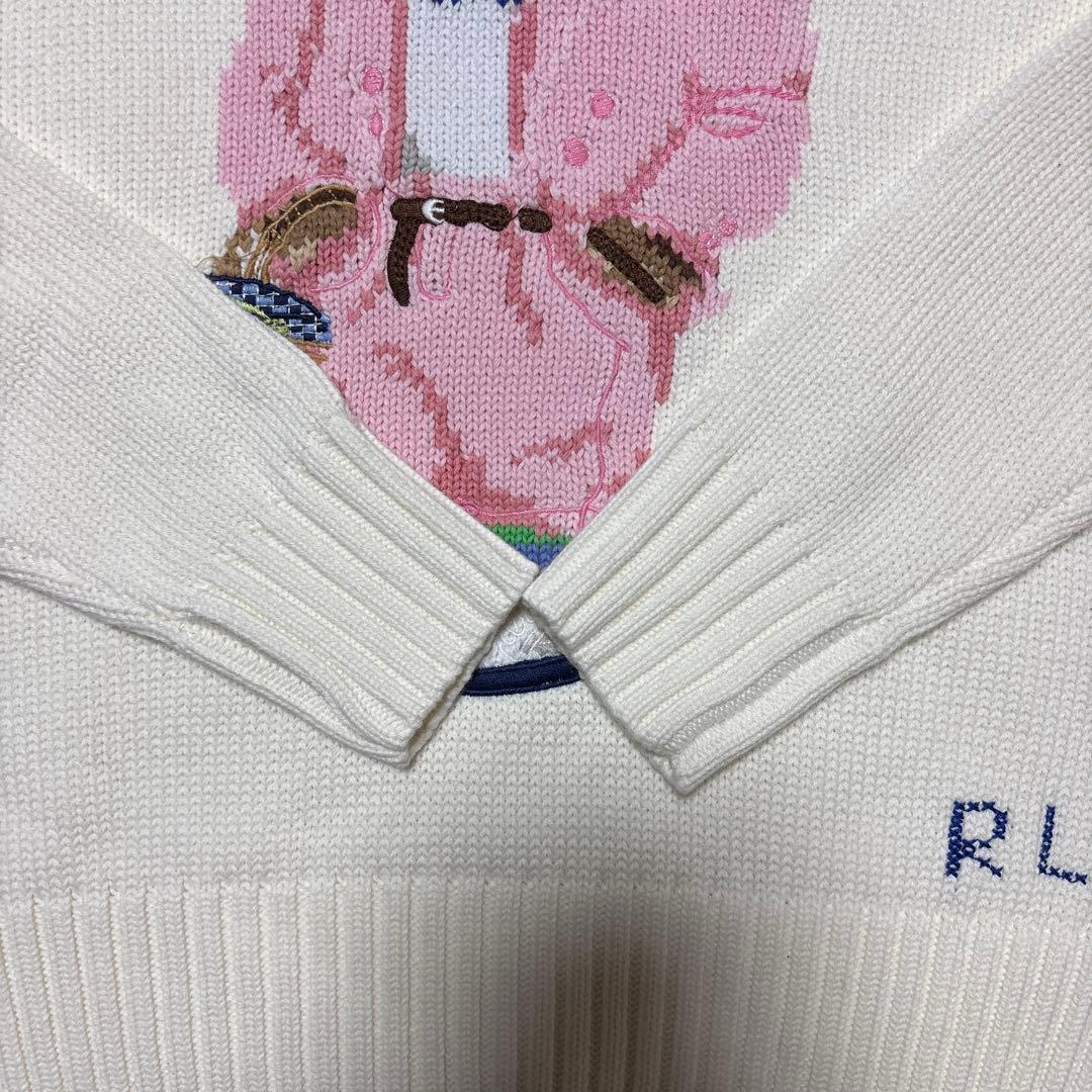 新品タグ付　ポロベア コットンセーター ポロラルフローレン 綿100 刺繍 S