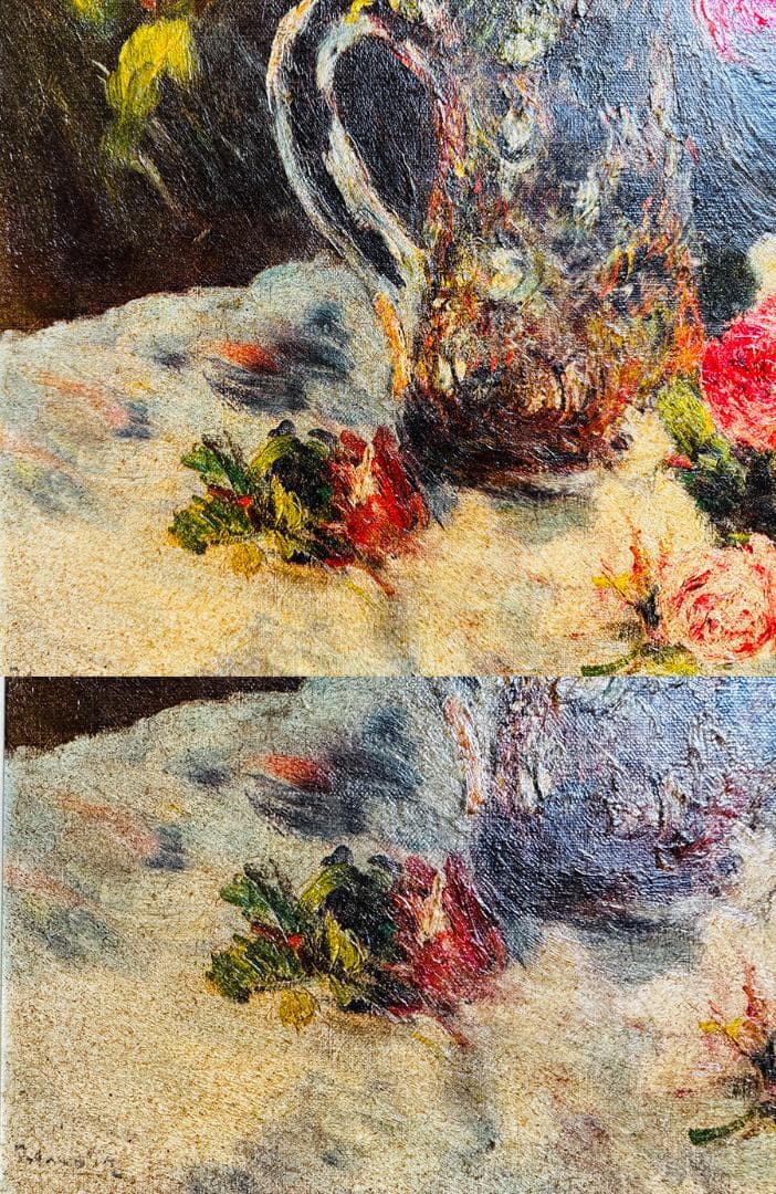 ルノアール 「 ばら 」 共同印刷 複製画 F10 額寸 縦73cm 横61cm