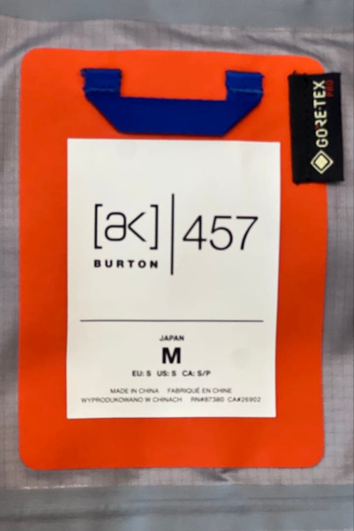 新品Burton ak 457 GORYEX PRO 3L ジャケットM