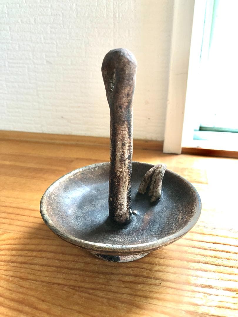 【タイ・骨董品】灯明台 灯火台 蝋燭台