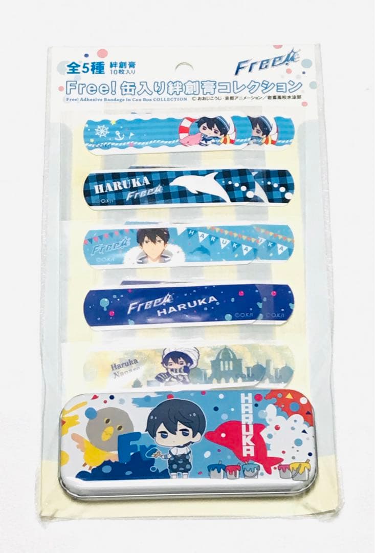 未開封品◎デカ缶バッジ＆缶バッジ＆絆創膏 Free! 映画ハイ☆スピード！七瀬遙