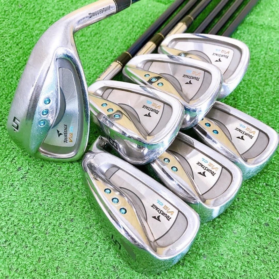 テ21★ツアーステージ ViQ CL 7本レディースアイアンセット L ブルー