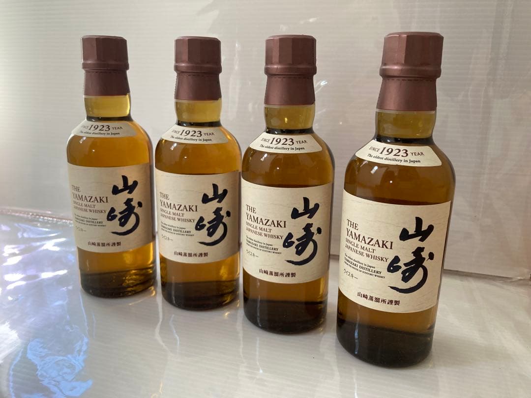 山崎 シングルモルトウイスキー 180ml 43% 4本セット