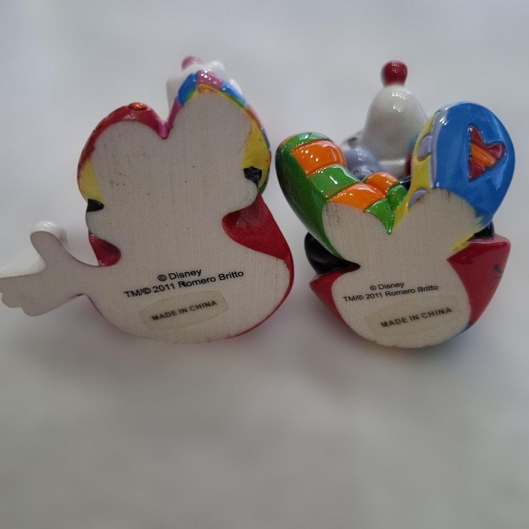 Romero Britto ミニーマウスとミッキーマウス フィギュアセット