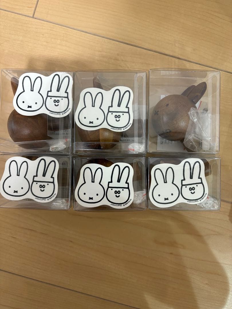 ミッフィー　スタディオクリップディックブルーナコラボ　ウォールフック6個セット