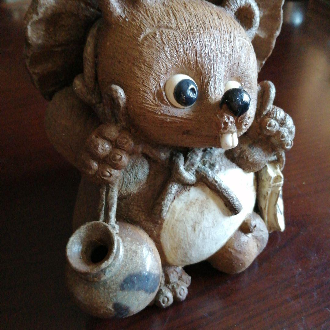常滑焼　伯勇　狸置物　22cm　2011年