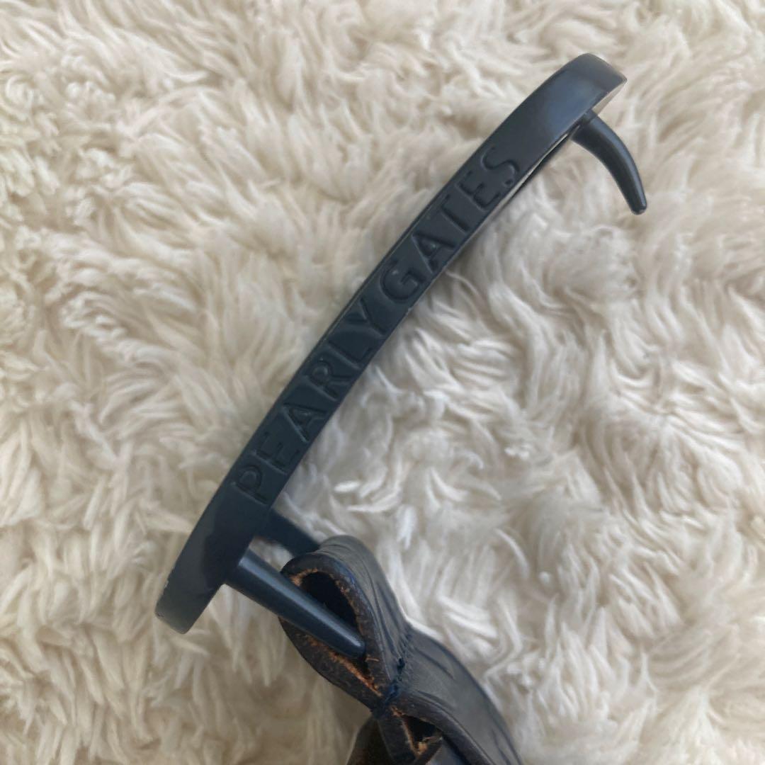 PEARLY GATES パーリーゲイツ　レザーベルト　ネイビー