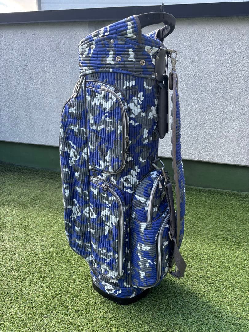 オウル　キャディバッグ　新品未使用　OUUL ゴルフバッグ　　迷彩　ブルー　特化