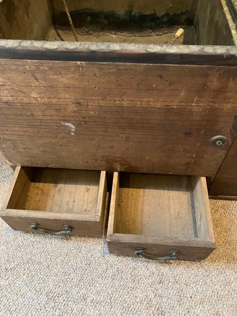 最終セール！古道具・木製火鉢・引き出し付き