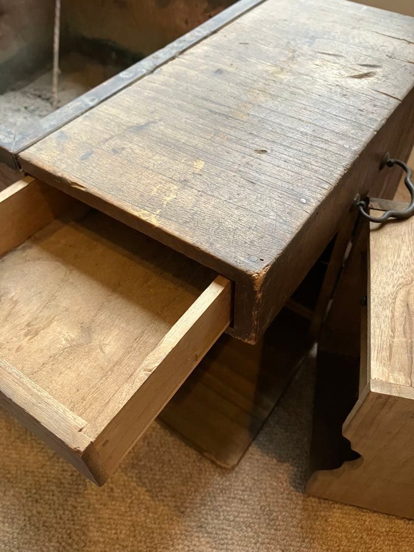 最終セール！古道具・木製火鉢・引き出し付き