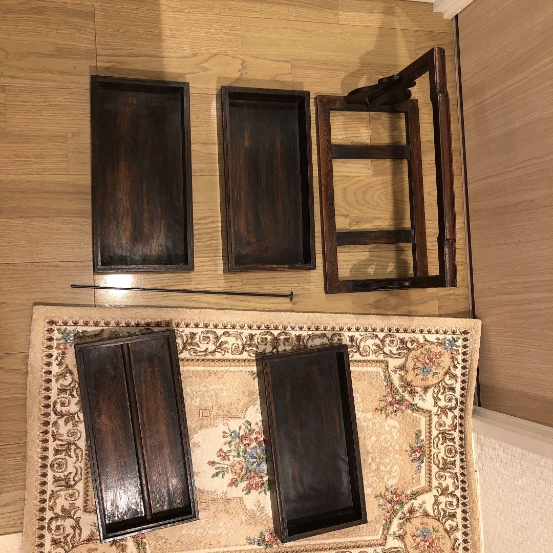 旧家整理　詳細は不明 時代物　唐木　弁当用？