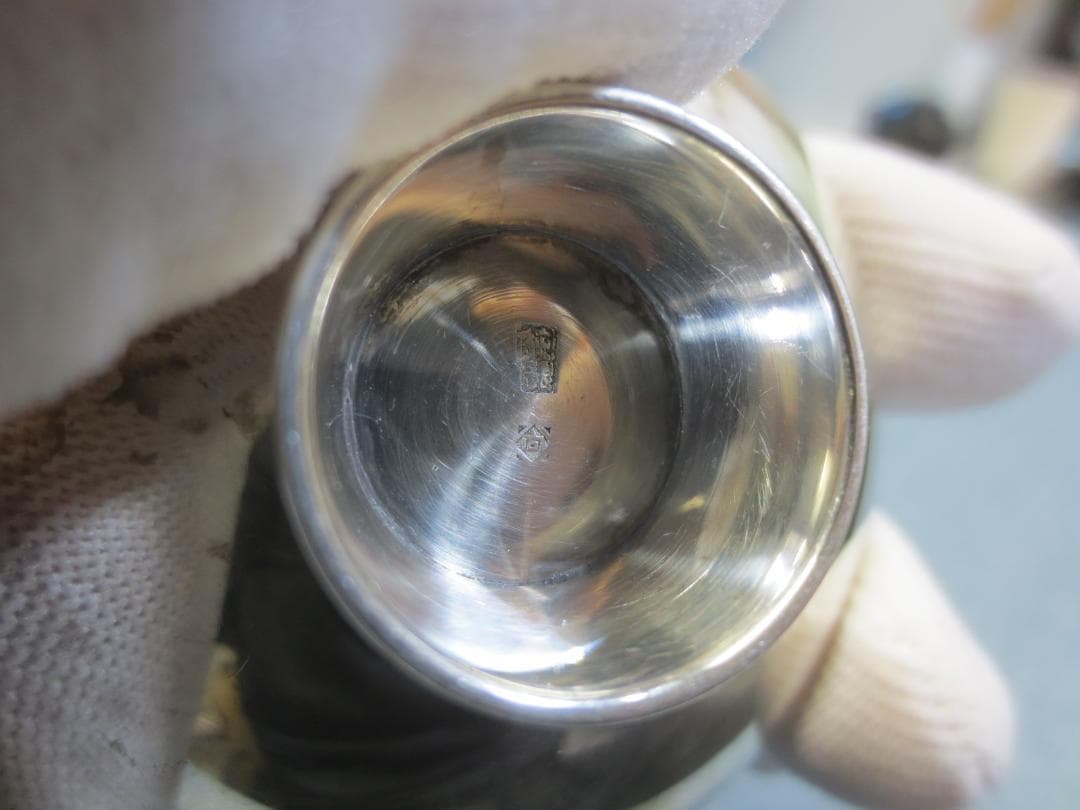 純銀刻印あり盃　杯　(小×４)　銀盃　銀杯　4ヶ　合計　約114ｇ