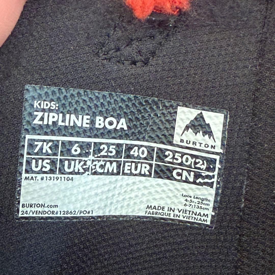 Burton バートン キッズ Zipline ジップライン BOA 25cm