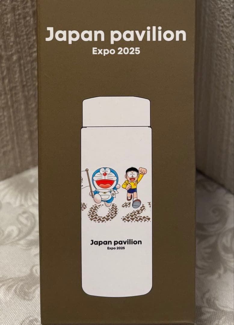 メルカリ市タイムセール！ドラえもんステンレスボトル　日本館パビリオン　未開封品