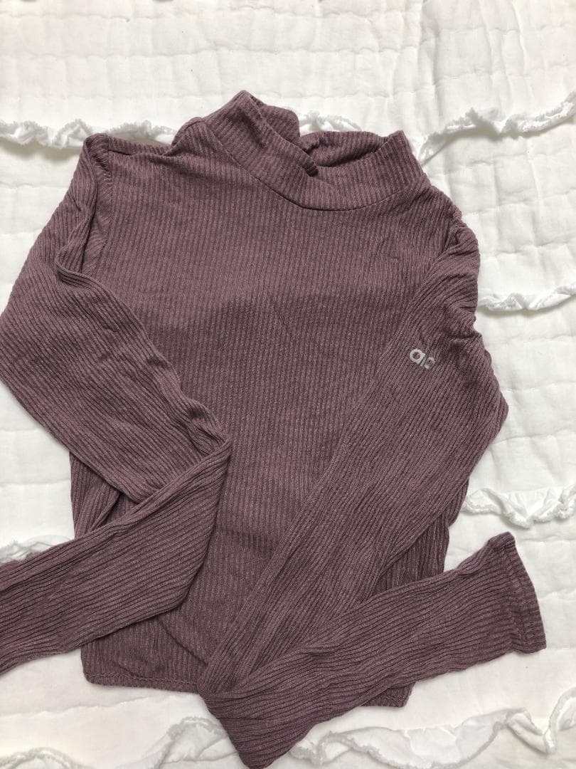 aloyoga アローヨガ トップス バックオープン モーブピンク