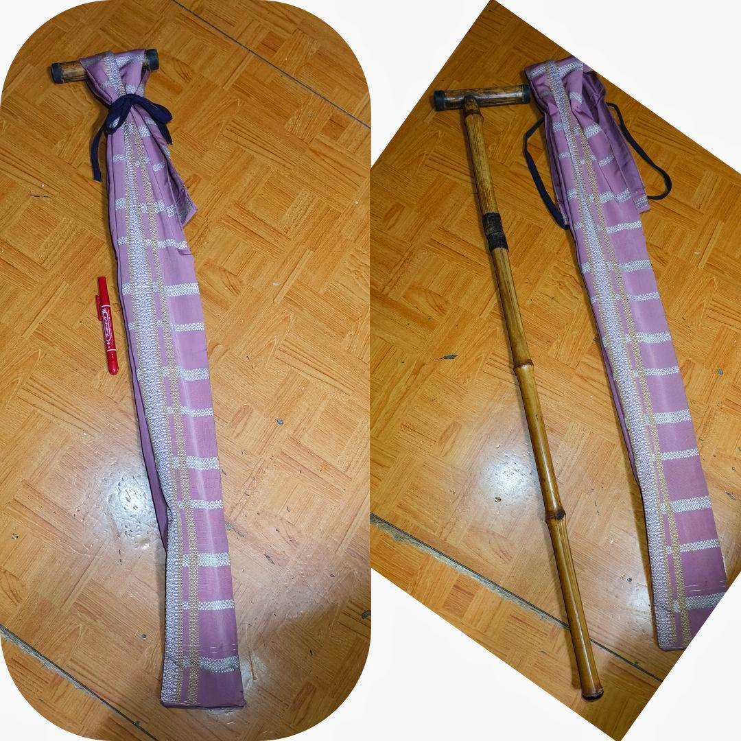 本格仕込み杖 江戸武具 骨董 極上鋼刃 袋付 時代物 古美術 蒐集家放出美品武具