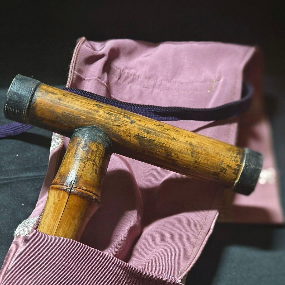 本格仕込み杖 江戸武具 骨董 極上鋼刃 袋付 時代物 古美術 蒐集家放出美品武具