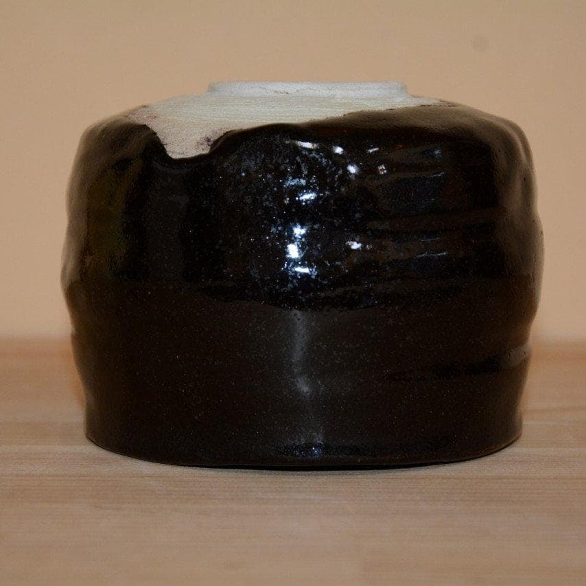 瀬戸黒茶碗　美濃焼　新品　土岐市無形文化財保持者　水野澤三作　送料込み