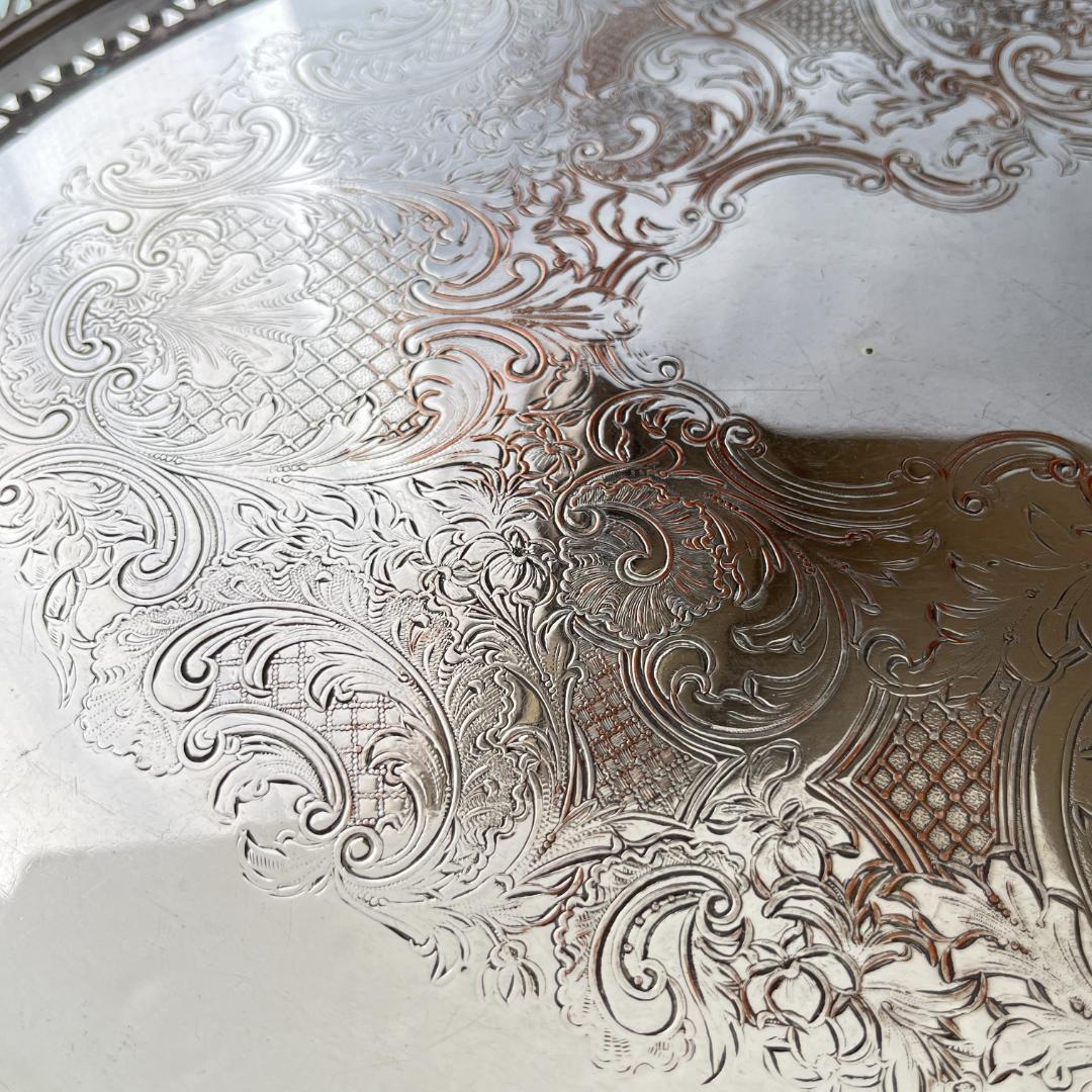 【Barker & Ellis】 ギャラリートレー 50cm 透かし 大型