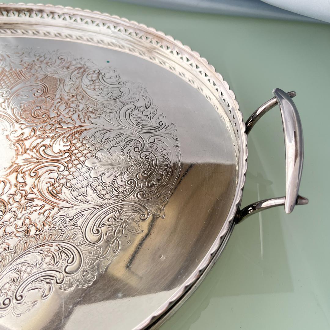 【Barker & Ellis】 ギャラリートレー 50cm 透かし 大型